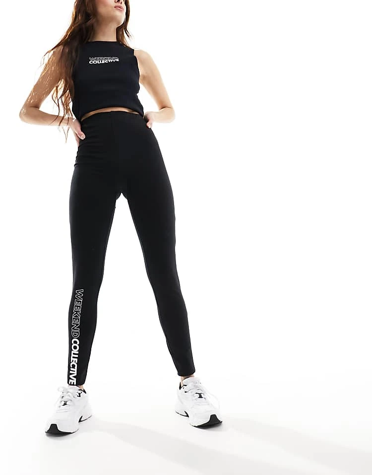 ASOS Weekend Collective Legging In Black For Women 5 ASOS Weekend Collective Legging In Black For Women - Image 5