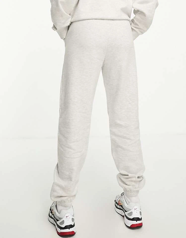 ASOS WEEKEND COLLECTIVE Weekend Collective Co-ord Oversized Jogger With Logo In Grey Marl For Women Ice Grey Marl 2 ASOS WEEKEND COLLECTIVE Weekend Collective Co-ord Oversized Jogger With Logo In Grey Marl For Women Ice Grey Marl - Image 2