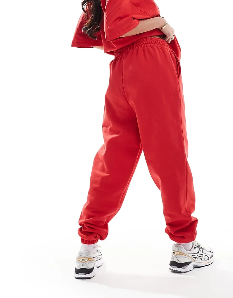 ASOS Weekend Collective Oversized Jogger With Varsity Logo In Red For Women 5 ASOS Weekend Collective Oversized Jogger With Varsity Logo In Red For Women - Image 5