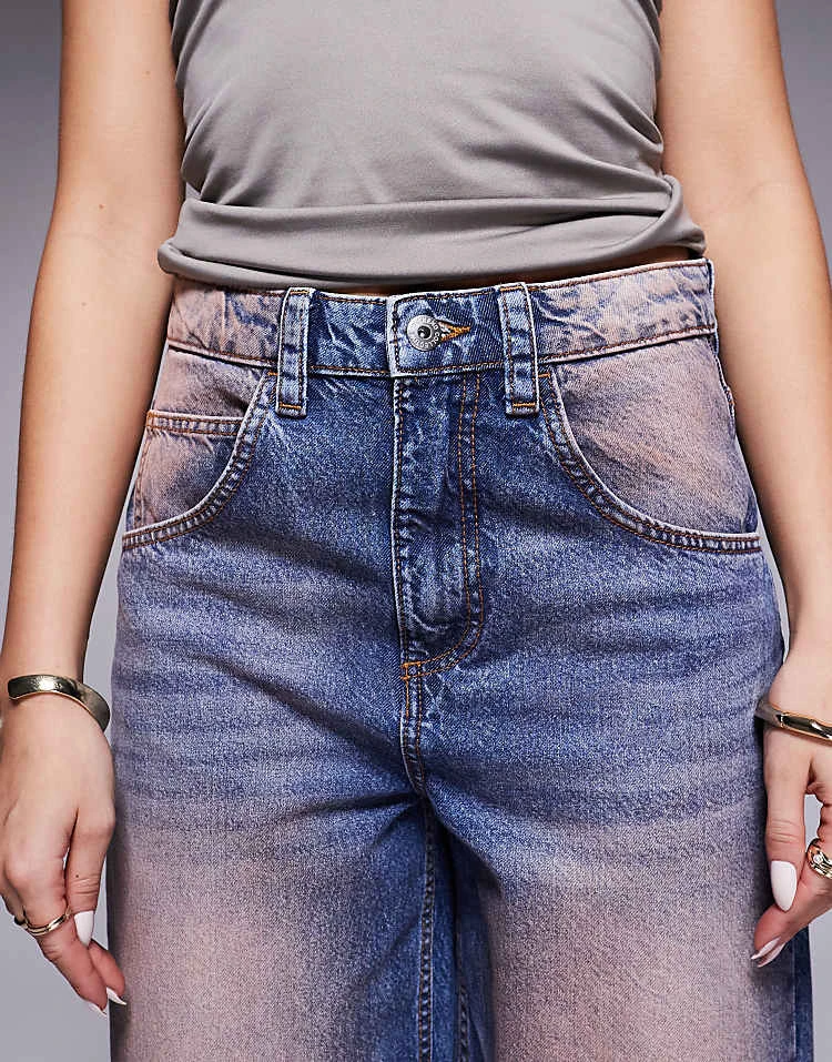 ASOS WEEKEND COLLECTIVE Weekend Collective Baggy Barrel Fit Jeans In Pink Spray Wash For Women Pink Wash 4 ASOS WEEKEND COLLECTIVE Weekend Collective Baggy Barrel Fit Jeans In Pink Spray Wash For Women Pink Wash - Image 4