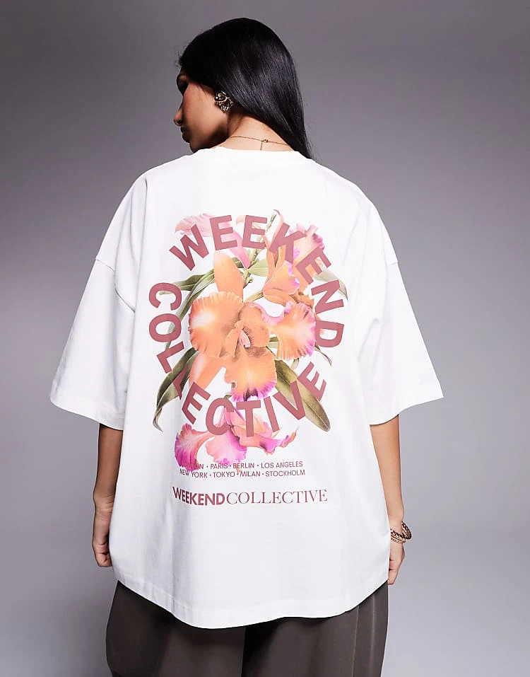 ASOS WEEKEND COLLECTIVE Weekend Collective Tshirt With Floral Graphic In Stone For Women 5 ASOS WEEKEND COLLECTIVE Weekend Collective Tshirt With Floral Graphic In Stone For Women - Image 5
