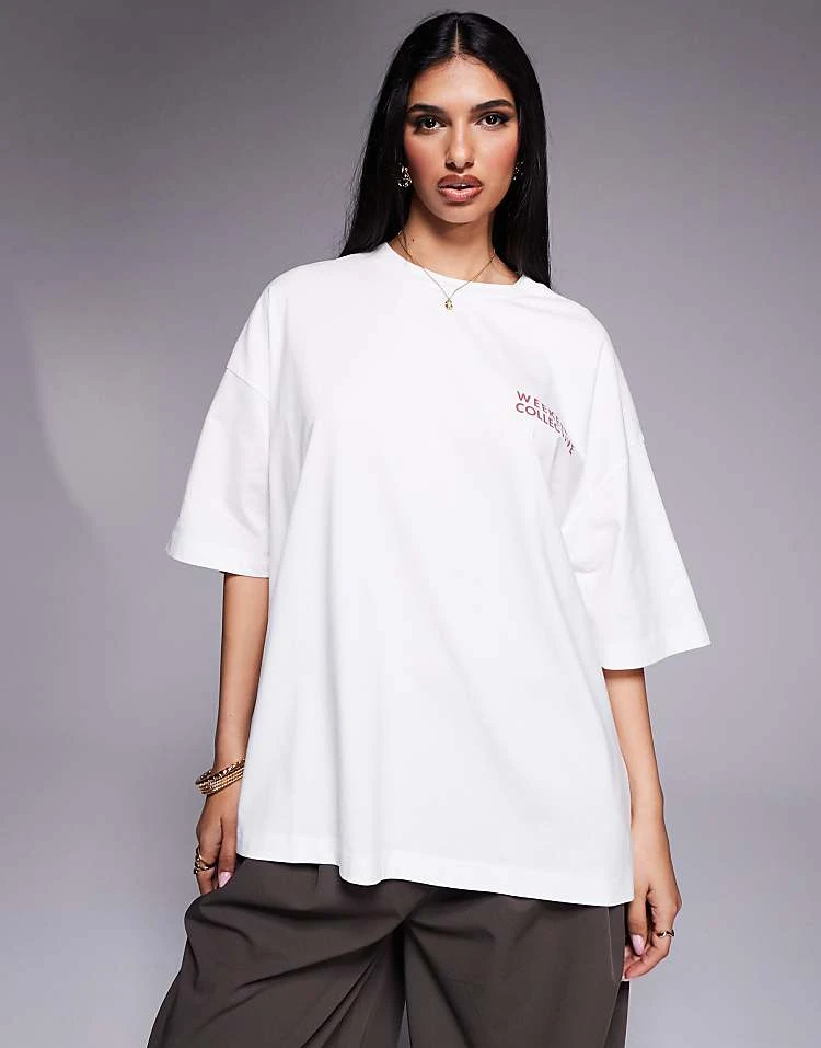 ASOS WEEKEND COLLECTIVE Weekend Collective Tshirt With Floral Graphic In Stone For Women 2 ASOS WEEKEND COLLECTIVE Weekend Collective Tshirt With Floral Graphic In Stone For Women - Image 2